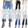thumbnail image 3 of LEKWK Wide Leg Cropped Jeans for Women High Waisted Stretchy Denim Pants Baggy Casual Flare Jeans with Pockets Fashion Fall Daily Outfits, 3 of 9