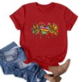 thumbnail image 3 of Blusas de Manga Corta para las Mujeres Divertido Impreso Cuello Redondo Tee, Vintage Humor Gráfico Blusas de Primavera para las Mujeres, 3 of 3