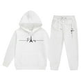 thumbnail image 2 of Kiijoy Big Girls Outfits Tracksuit Paris Print Hoodie Sweatpants Set, Sizes 8-9, 2 of 4