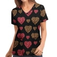 thumbnail image 2 of Womens Scrubs V-Neck Medical Scrub Top Short Sleeve Plus Size Blouse Workwear Scrubs Cute Cartoon Print Nurse Uniform Shirts with Pockets, 2 of 4