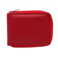 thumbnail image 1 of Cartera Hombre Piel Genuina Cierre Seguro Monedas Interiores en Tela Rojo, 1 of 8