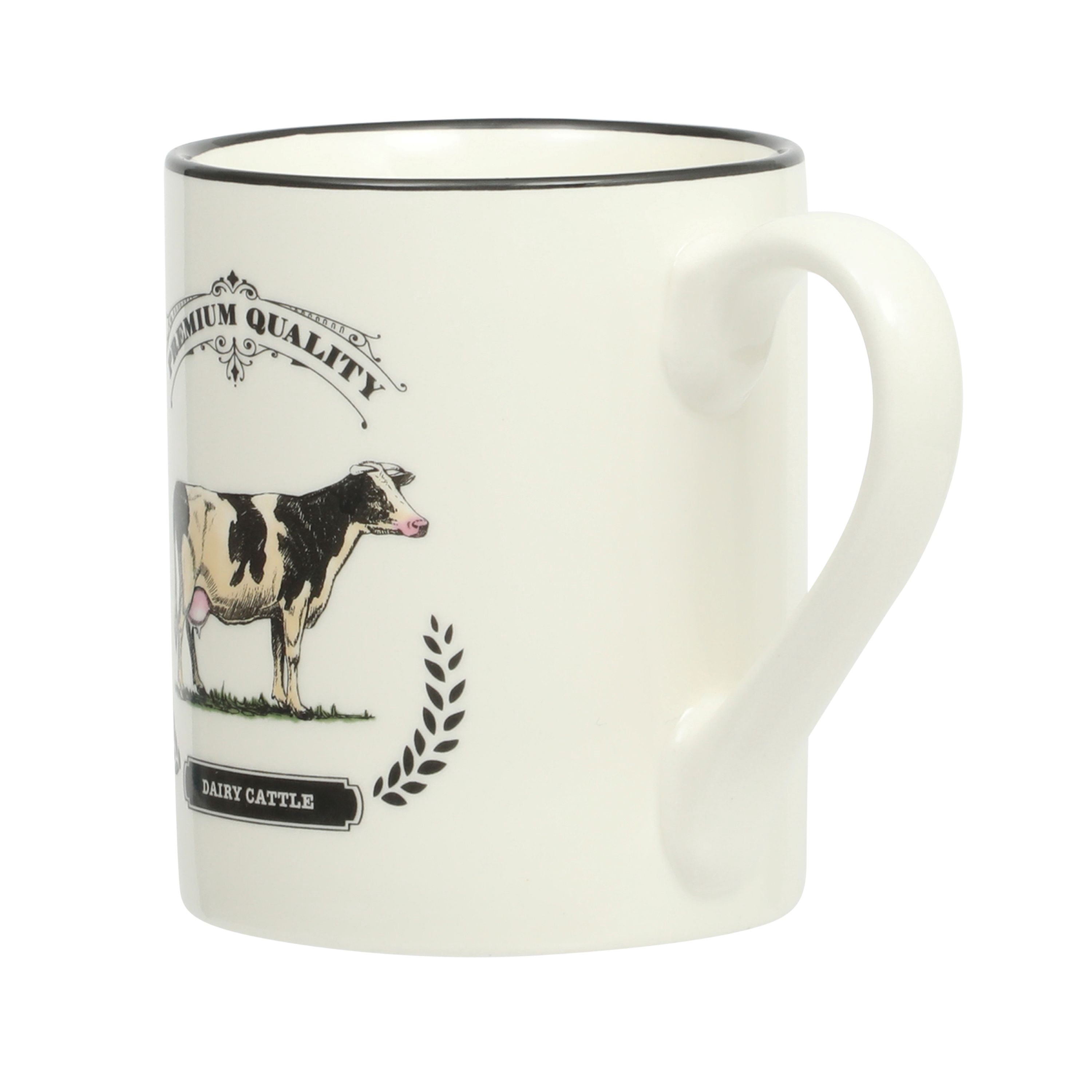 Mainstays 17oz Cow Barn Animal White Stoneware Mug