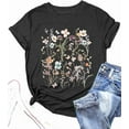 thumbnail image 3 of MOUSYA Boho Floral Tshirt Women Vintage Wildflower Printed Shirt Casual Short Sleeve Tops Trendy Summer Flower Tee Top, 3 of 8