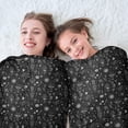 thumbnail image 5 of Black White Halloween Symbol Pattern Round Blanket,Comfortable Soft Flannel Throw Blanket,All Season,Warm Lightweight Blankets for Sofa Bed Couch Living Room Chair 47"x47", 5 of 5