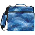 thumbnail image 2 of Zipper Binder with Shoulder Strap 2 inch 3 Ring Waterproof File Folder Organizer Bag 500 Sheet Watercolor Night Sky, 2 of 8