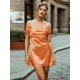 thumbnail image 5 of Minivestido de mujer sin mangas, con hombros descubiertos, plisado, liso, para cóctel de verano., 5 of 9