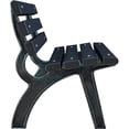 thumbnail image 3 of 4'L Park Bench With Backrest, Recylced Plastic, Black, 3 of 7