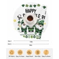 thumbnail image 6 of 15 Inch Round Placemats Set of 4, St. Patrick's Day Non Slip Heat Insulation PP Table Mats, Green Shamrock Gnomes Gold Coin Spring Washable Place Mats for Kitchen Dining Party Table Decor, 6 of 7