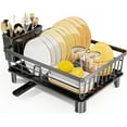 thumbnail image 1 of HELIAHOO Dish Drying Rack with Drainboard, Stainless Steel Dish Rack for Kitchen Counter, Detachable Dish Drainer Organizer Shelf with Utensil Holder Set, Small AZ83-27557, 1 of 6