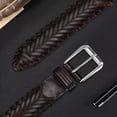 thumbnail image 4 of JASGOOD Men's Braided Leather Belt Casual Woven Belt for Daily Work Jeans Pants 1.4" Width, 4 of 9