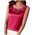 thumbnail image 2 of CaiJunJia Silk Satin Tank Tops for Women Scoop Neck Sleeveless Camisole Tops 2025 Summer Basic Blouses, 2 of 6