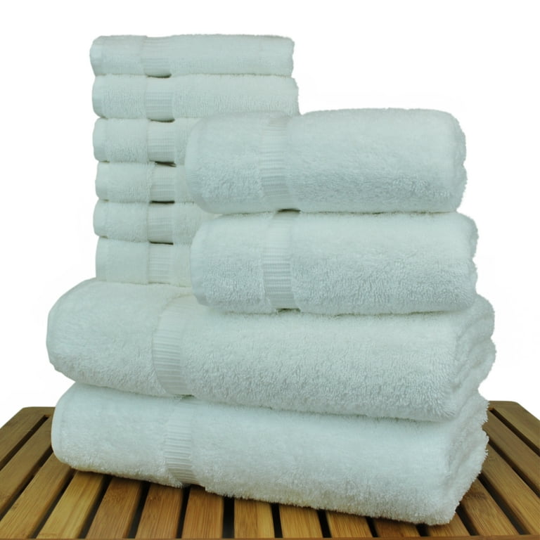 Luxury Hotel & Spa Quality, Quick Dry 100% Turkish Cotton, 700 GSM, Eco  Friendly Towel, Bathroom and Kitchen Dobby Border Towels, 2-Bath Towel,  2-Hand