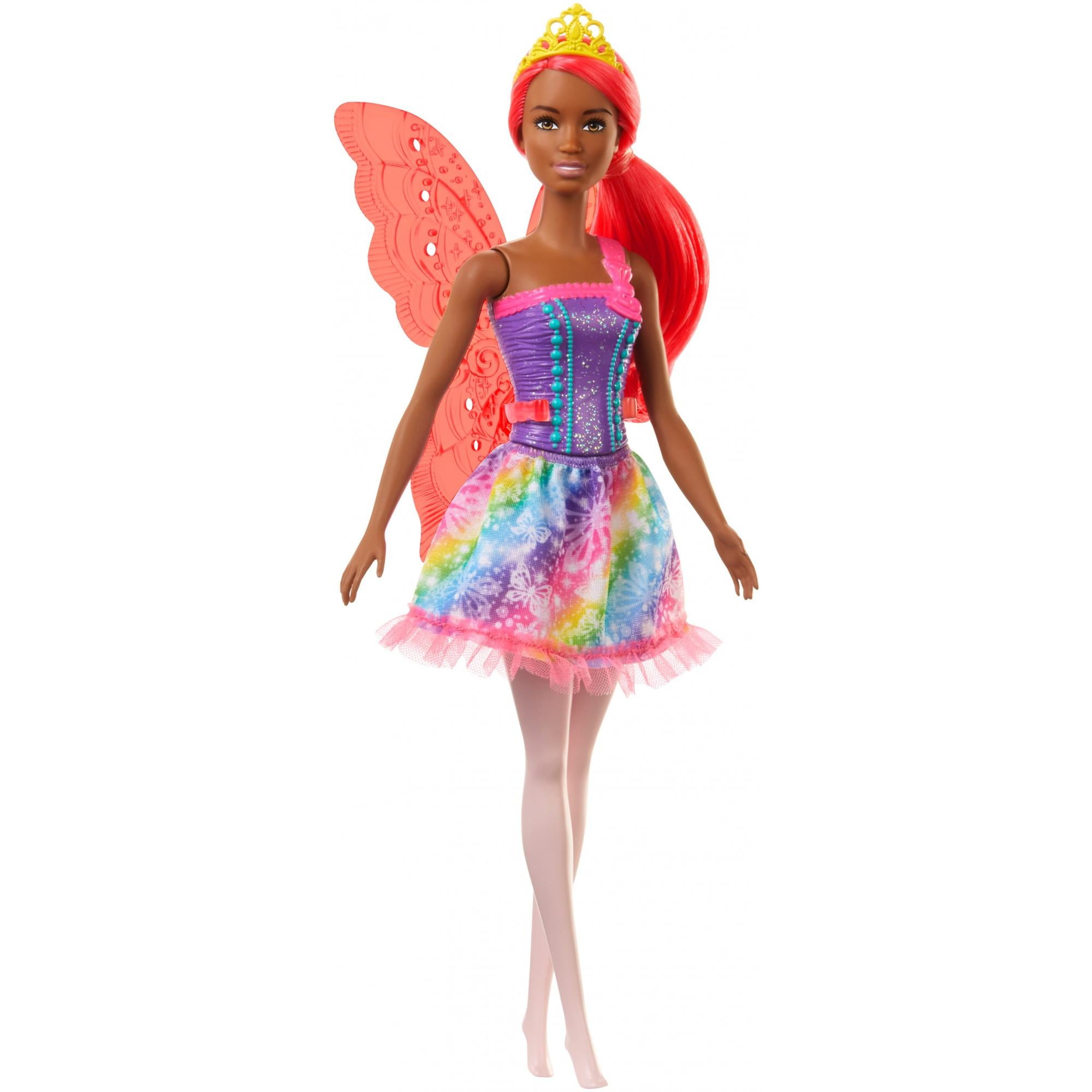 Barbie Dreamtopia Fairy Doll With Pink Hair Removable Wings And Tiara