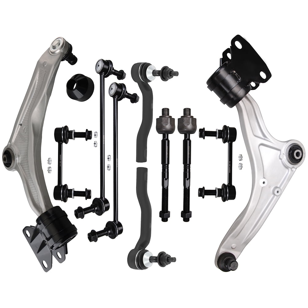 ECCPP 10pcs Lower Control Arm w/ Ball Joint Inner Tie Rod End Outer Tie Rod End Sway Bar End Link fit for 2013-2017 For Ford Fusion 2013-2018 For Lincoln MKZ
