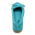 thumbnail image 3 of Minnetonka Womens Kilty Suede Casual Moccasins Green 10.5-11 Medium (B,M), 3 of 4