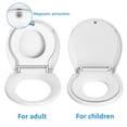 thumbnail image 4 of Toilet Seat with Magnetic Built-In Potty Seat | 17"/19" Slow-Close Design for Adult & Child (1 or 2 Pack), 4 of 6