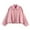 Pink, variant on Women's Cropped Faux Suede Bomber Jacket Fall Winter Casual Fashion Textured Jackets Long Sleeves Zip Up Streetwear Shacket Coat Long Sleeve Trendy Outerwear