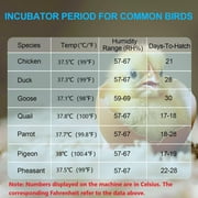 BN-LINK 52 Egg Incubator with Automatic Egg Turning and Temperature Control, Smart Egg Incubator with Humidity Display, LED Candler & Sink, Hatching Chicken Duck Quail Bird