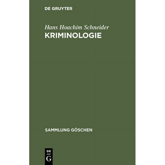 Sammlung Göschen Kriminologie, Book 2804, (Hardcover)