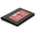 thumbnail image 2 of RFID Blocking Black Genuine Leather Men's Bifold Wallet Thin Credit Card ID Holder, 2 of 10