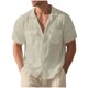 thumbnail image 4 of Camisetas de Manga Corta con Botón de la Solapa de los Hombres de Ajuste Suelto Cardigan de Bolsillo Moda Superior Verano Casual, 4 of 9