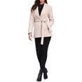 thumbnail image 2 of Abrigo de una sola botonadura INSPIRE CHIC para mujer, con cuello de chal, abrigo exterior de invierno, abrigo tipo trench con cinturón, talla XL, color beige, 2 of 6