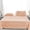 Blush, variant on 4Pcs Flex Top Split King Size Sheet Set For Adjustable Bed 100% Microfiber 36" Inch Top Head ,18" Inch Deep Pocket Sheet Sets - Dark Grey Solid