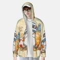 thumbnail image 2 of Kdxio Hello Summer Cute Gnome Print Women Men Sun Protection UPF 50+ Jackets Zip Up Long Sleeve Hoodie Hiking Lightweight with Pockets, 2 of 7