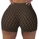 thumbnail image 2 of Fotbe Brown Moroccan Trellis Shorts Sin Costuras – Shorts Deportivos de Cintura Alta para Mujer, Elásticos para Gimnasio, Yoga, Running o Ciclismo-Medium, 2 of 8
