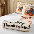 thumbnail image 4 of Erosebridal Thanksgiving Turkey Twin Quilt Set 2 Pieces,Autumn Pumpkin Flowers Twin Coverlet Set,Beige,1 Bedspread and 1 Pillowcase, 4 of 7