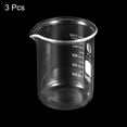 thumbnail image 3 of Uxcell 3Pack 100ml Low Form Glass Beaker, 3.3 Borosilicate Glass Graduated Measuring Cups with Spout, 3 of 5