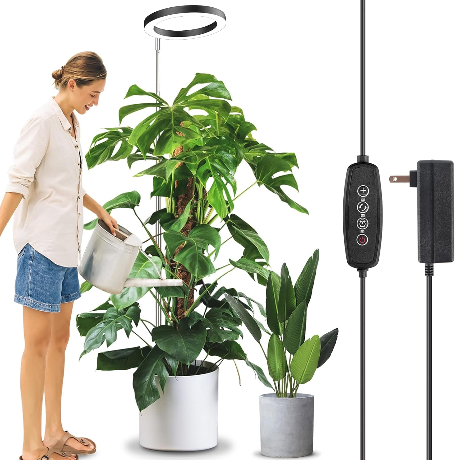 Lampes De Croissance LED Pour Plantes D'intérieur à Spectre Complet 100 W Lampe De Croissance LED Avec IR Et UV Pour Serre, Hydroponique, Légumes, Plantes Grasses, Semis Et Fleurs (75 LED