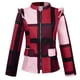 thumbnail image 4 of Pntutb Moda Mujer Casual Plaid Impreso Manga Larga Cremallera Slim Tops Outwear Chaquetas Liquidación Pntutb Pntutb-4427, 4 of 6