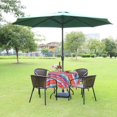 thumbnail image 3 of Rectangle Outdoor Tablecloth Waterproof Stain Resistant Table Linen Cloth with Umbrella Hole and Zipper for Patio Picnic Garden Party Table, 60x70 Green Stripe, 3 of 5