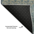 thumbnail image 5 of Addison Rugs Mayfield Premium Machine Washable Transitional Stripes Teal Runner Rug, 2'3" X 7'6" Machine Washable Transitional Stripes Teal Oversized Sherpa Throw Blanket, 5 of 6