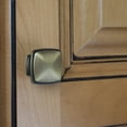 thumbnail image 3 of GlideRite 1-1/4 in. Square Cabinet Knob, Antique Brass, Pack of 10, 3 of 5