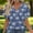Navy(New), variant on PNTUTB Women's Summer Fashionable Versatile Print V Neck Pullover Short Sleeve Loose Comfortable T Shirts