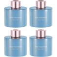 thumbnail image 1 of HARFINGTON 4pcs Empty Glass Diffuser Bottle 140ml/4.7oz Refillable Fragrance Accessories Aromatherapy Jar Container for Replacement Reed Diffuser DIY Home Bathroom Blue with Gold Tone Cap, 1 of 6