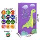thumbnail image 3 of 12 bolsas de papel para regalo con diseño de dinosaurio de dibujos animados con pegatinas, bolsas para envolver dulces de cumpleaños con diseño de rugido de dinosaurio para niños, suministros para fie, 3 of 5