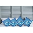 thumbnail image 2 of Ambesonne Marine Throw Pillow Cover 4 Pack, Fish and Wave in Ocean, 18", Violet Blue Orange, 2 of 7