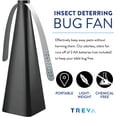 thumbnail image 2 of Treva Chemical Free Bug Fan Fly Deterrent with Holographic Blades to Clear Bugs, Mosquitoes, and Flies, Battery Powered Fly Fan - Black, 2 of 6