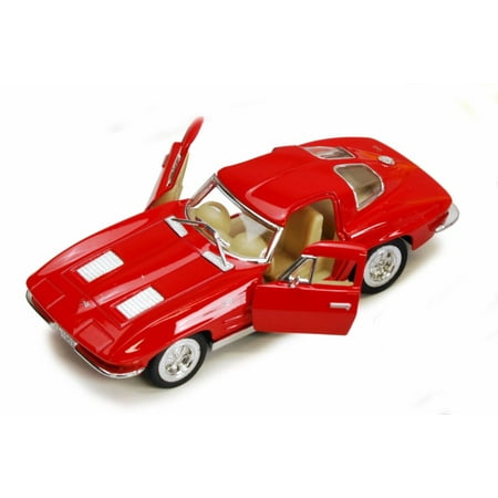 - 1963 Chevy Corvette Stingray, Red - Kinsmart 5358D - 1/36 scale Diecast Model Toy Car (Brand New, but NOT IN BOX)