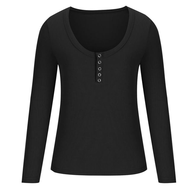 FAIWAD Women Long Sleeve Tops V Neck Stylish Shirts Striped Asymmetric Lapel Button Pullover Tops