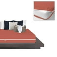 thumbnail image 2 of 4 Piece Zipper Sheet Set Includes (1 Zipper Fitted Sheet, 1 Flat Sheet And 2 Zipper PillowCase) with 8 Inch Deep Pocket 800 TC 100% Egyptian Cotton Solid Brick Red Color Full Size, 2 of 7