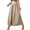 Khaki, variant on Women's Summer Boho Flowy Maxi Pants Elastic High Waist Bubble with Pockets Soft Lightweight Beach Vacation Spring Summer Casual Wear S