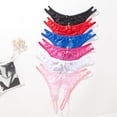 thumbnail image 3 of Ropa interior sexy transparente tentadora de encaje de gama abierta que no se quita las bragas de tanga para mujer, 3 of 6