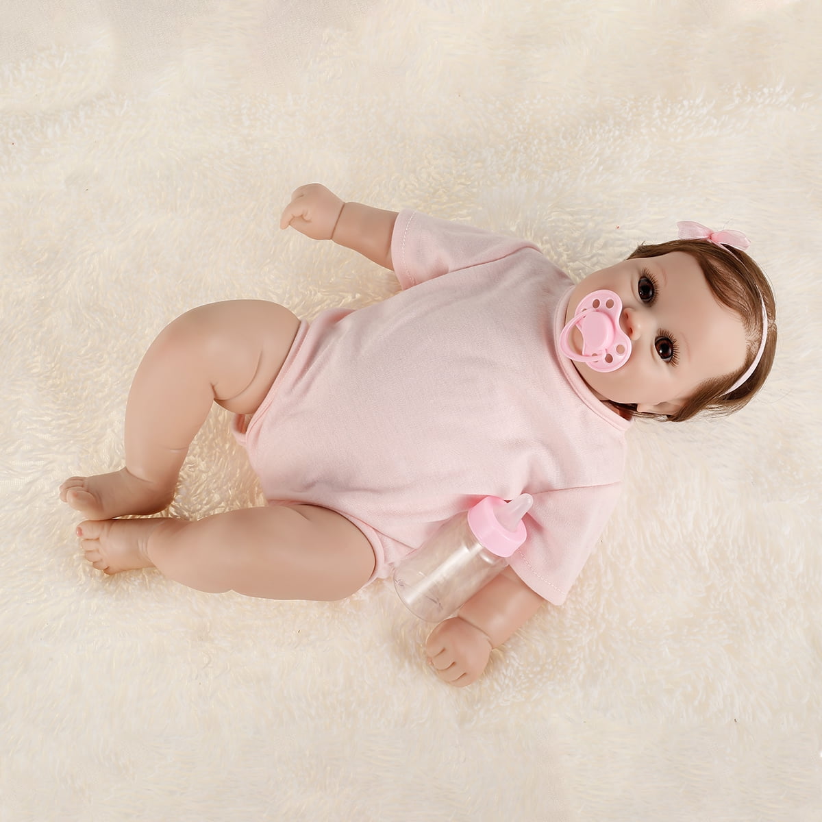 Lifelike Artificial Hair Reborn Doll 1 PCS for Family Activities for Preschool Education for Daily Role-Playing for Nurturing Games Baby Doll Lifelike Artificial Hair Reborn Doll 1 PCS for Family Activities for Preschool Education for Daily Role-Playing for Nurturing Games Baby Doll
