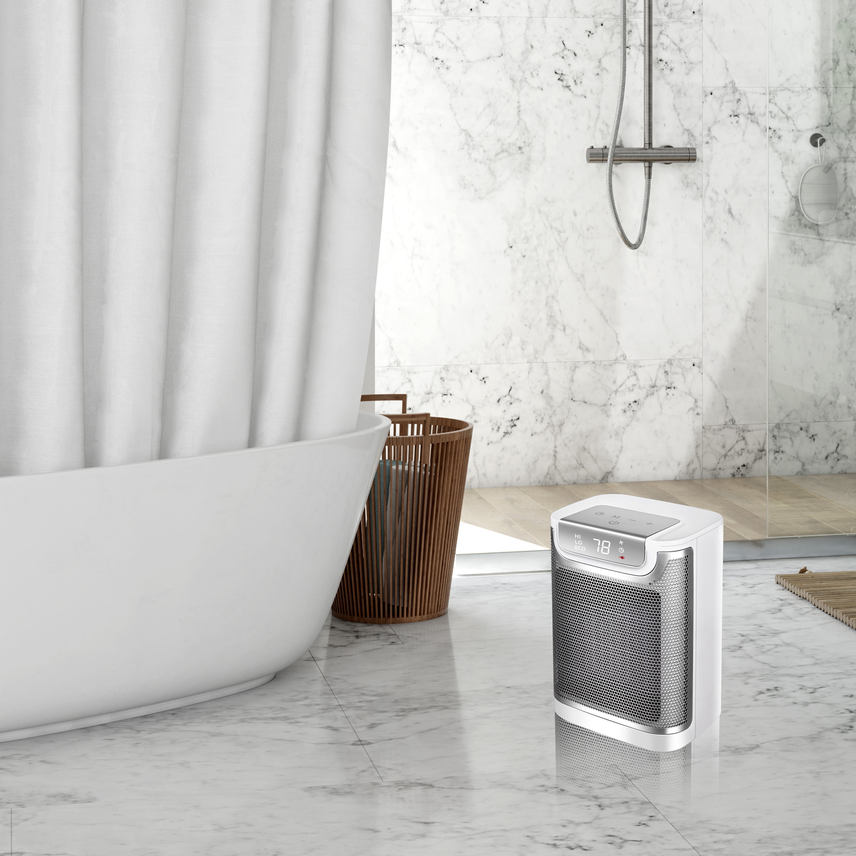 Soleil 1500W Ceramic Fan-Force Electric Space Heater With