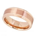 thumbnail image 2 of Beveled Tungsten Ring - 8mm Rose Gold Plated Comfort Fit Tungsten Carbide Anniversary Ring, 2 of 5