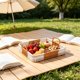 thumbnail image 5 of Woven-Style Storage Tray Imitation Woven Serving Basket Fruit Table Storage Basket Decorative Woven-Look Tray, 5 of 6